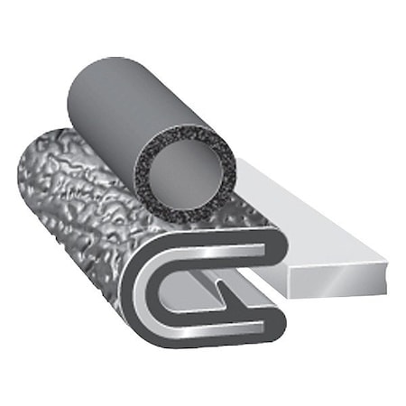 Trim Lok Inc Trim Seal, Black, 250 ft L 7M062B3X3/32A-250