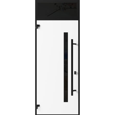 Vdomdoors Front Exterior Prehung Steel Door Ronex0162 Red Oak Transom Window Sidelite Entry Metal Modern RONEX0162EXD-RED-W36 X H80+16-RH-I