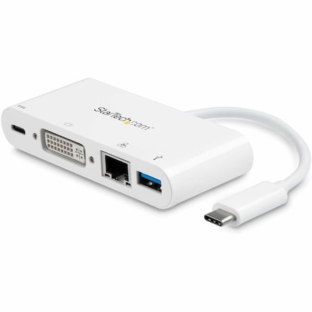 Startech.Com USB-C MULTIPORT ADAPTER W/ DVI-DIGITAL VIDEO 1920X1200 / 1080P SINGLE LINK/GBE DKT30CDVPD