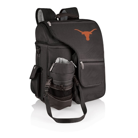 Picnic Time Family Of Brands NCAA Texas Longhorns Turismo Backpack Cooler with Water Bottle CarrierBlack 641-00-175-194-1