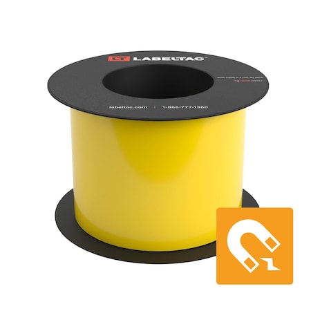 Labeltac Magnetic Supply 4in x 25ft LT9, Yellow LT401M-C