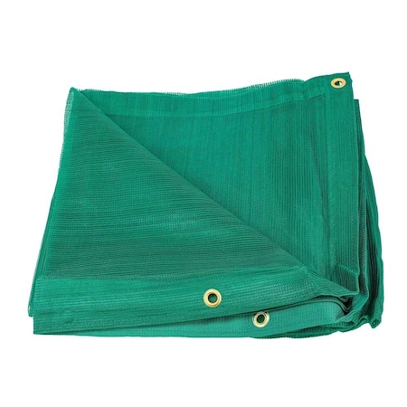 Mytee Products 12 ft X 24 ft Green Heavy Duty 70% Shade Mesh Tarps 6 Oz with Grommets ROLL-Off MT12-24-G
