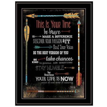Homeroots This is Your Time 2 Black Framed Print Wall Art 405208