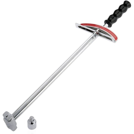 Tooluxe Dual Drive Beam Style Torque Wrench, 0.375 in & 0.5 in Drives, 17 in Length, 0-150 Ft-Lbs, SAE 03703L-BOX