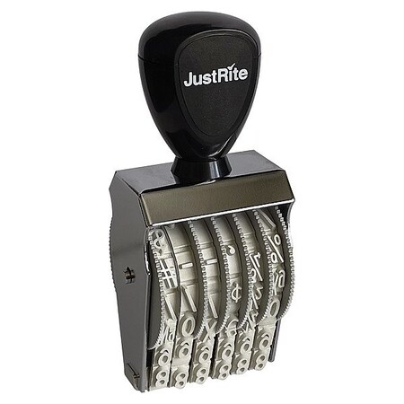 Justrite Numbering Stamp, NBR, 3 in Overall L 049070