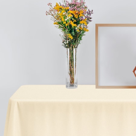 Smarty Had A Party 54 x 108 Ivory Rectangular Disposable Plastic Tablecloths 96 Tablecloths, 96PK 813270-IV-CASE