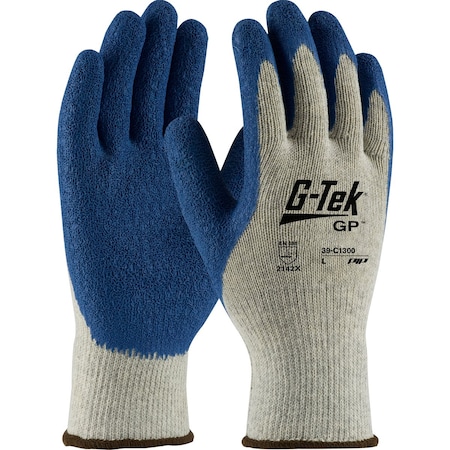 G-Tek Premium Weight Seamless Knit Polyester/Cotton Glove w/Latex Coated Crinkle Grip on Palm&Finge, 12PK 9191