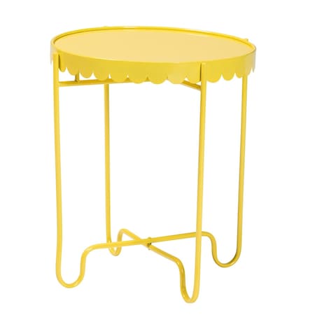 Baxton Studio Laverne Metal Accent Table, Yellow 259-14294-ZORO