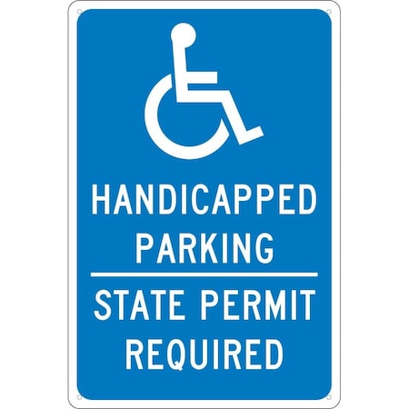 Nmc State Handicapped Parking Permit Required Texas Sign, TMS337G TMS337G