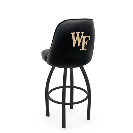 Holland Bar Stool Co Logo Grizzly Wake Forest 36 in. Swivel Bar Stool with Black Wrinkle Finish L048