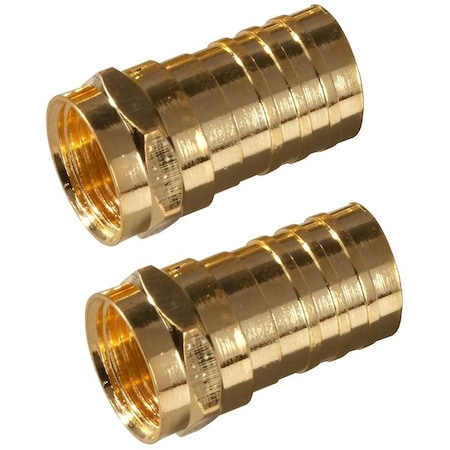 Zenith Crimp-On Connector, F Connector, 2PK VA1002RG6CR
