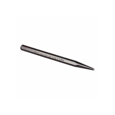 Mayhew Center Punches - Full Finish, 4 in, 3/32 in tip, Alloy Steel 479-24000