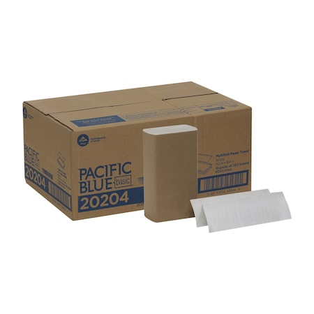 Georgia-Pacific Pacific Blue Basic® Multifold Paper Towels By Gp Pro (Georgia-Pacific), White, 4,000 Towels Per Case 20204