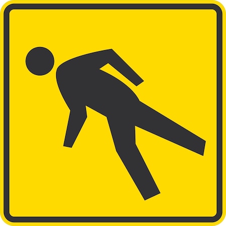 Lyle Pedestrian Crossing Symbol, Diamond, 24x24, Diamond Grade, Yellow G-12519-DG_24x24