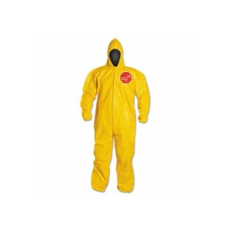 Dupont Tychem 2000 Coverall, Bound Seams, Attached Hood, Elastic Wrists and Ankles, Front Zipper, 12PK 251-QC127B-3X