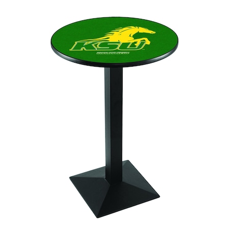 Holland Bar Stool Co 36" Blk Wrinkle Kentucky State University Pub Table, 36" dia. Top L217B3636KYStUn