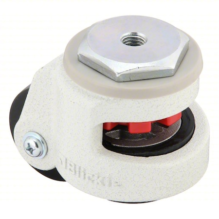 Zoro Select Leveling Bolt Hole Caster, 550 lb. Load, Black Wheel HRIG-POA 50G