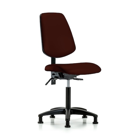 Blue Ridge Ergonomics Medium Bench Chair No Arms, 22" to 29" Height, Vinyl, Burgundy BR-VMBCH-MB-RG-T1-A0-NF-RG-8569