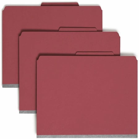 Smead Pressboard Folder, Bright Red, PK10 14095