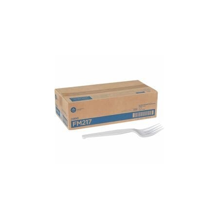 Dixie Medium-weight Disposable Forks Grab-N-Go by GP Pro, White, 1 Carton FM217