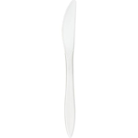 Genuine Joe Medium-Weight Knives - Polypropylene - White, 1000PK GJO20001