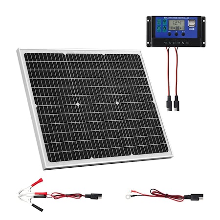 Vevor Solar Battery Trickle Charger Maintainer Kit 12V with MPPT Controller 50W