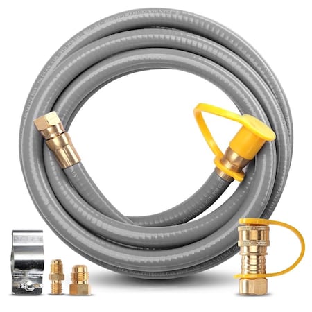 Serenelife SereneLifeHome Natural Gas Hose, with Conversion Kit and Quick Connect Fittings, Works with Models SLNATGSC66