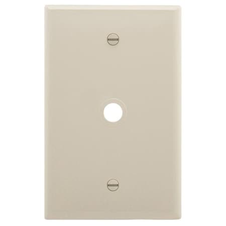 Eaton Wiring Devices Wallplate, 4.87 in L, 3.12 in W, 1 -Gang, 1 -Port, Polycarbonate, Light Almond PJ11LA