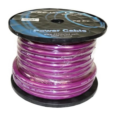 Deejay Led 2 GAUGE 72 FT 100% Copper Power Cable Used for Vehicular Audio Amplifiers PURPLE TBH272PURPLECOPP