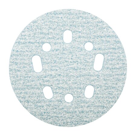 Tool Time ProSand 5 in. Ceramic Alumina Hook & Loop 5 & 8 Hole UVH Sanding Disc, 120 Grit Medium, 50PK TO2188431