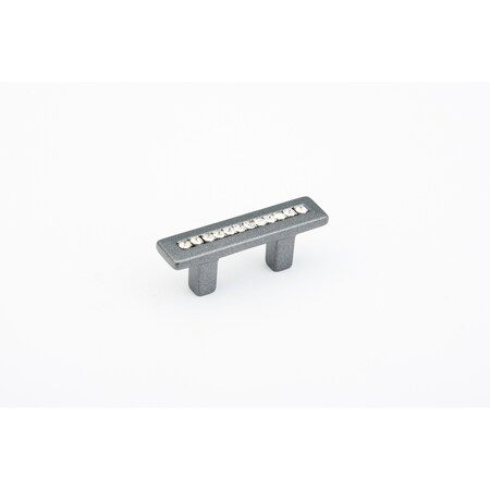Schaub 32mm Center to Center Skyevale Cabinet Pull with Crystals Milano Silver Finish 301-MSV