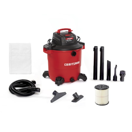 Craftsman 20 Gallon 6.5 Peak HP Wet/Dry Vac, Heavy-Duty Shop Vacuum with Attachments CMXEVBE17596