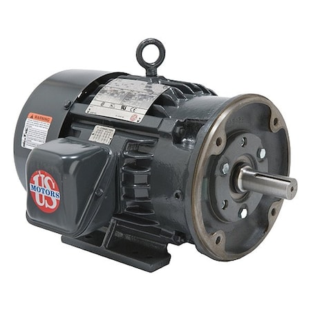 U.S. Motors Motor, 143TC, Rigid Base; C-Face HW12