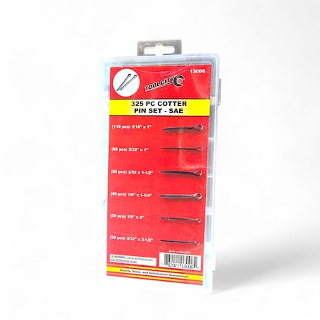 Tool City 325 PIECE COTTER PIN SET - SAE 13006