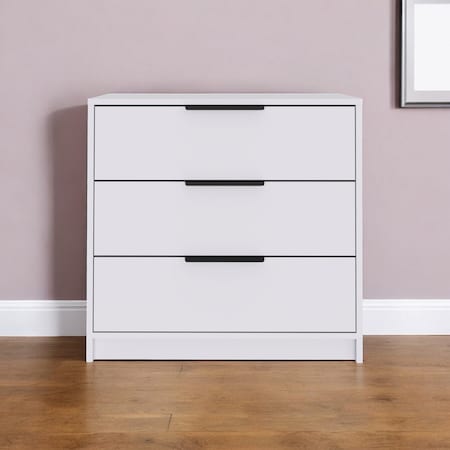 Homeroots 28" White Three Drawer Dresser 544002