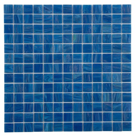 Apollo Tile Celestial 12 in. x 12 in. Glossy Trypan Blue Glass Mosaic Wall and Floor Tile 20 sqft/case, 20PK APLST88BL541A