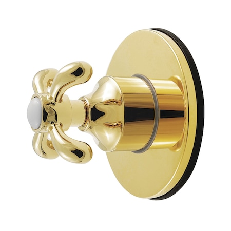 Kingston Brass Single-Handle Six-Way Diverter Valve with Round Trim Kit, Polished Brass KS4032TX