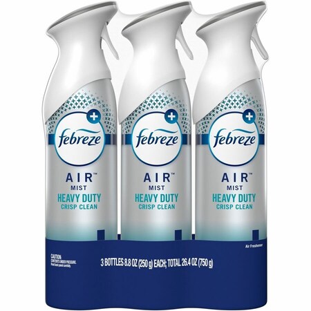 Febreze AIR, Heavy-Duty Crisp Clean, 8.8 oz Aerosol Spray, 3PK 74601