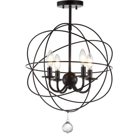 Jonathan Y Alma 12" Metal LED Flush Mount, Oil Rubbed Bronze JYL9502A