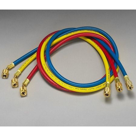 Yellow Jacket Hose, 25 ft L, Yellow, 800 psi, 6 in Bend 21125