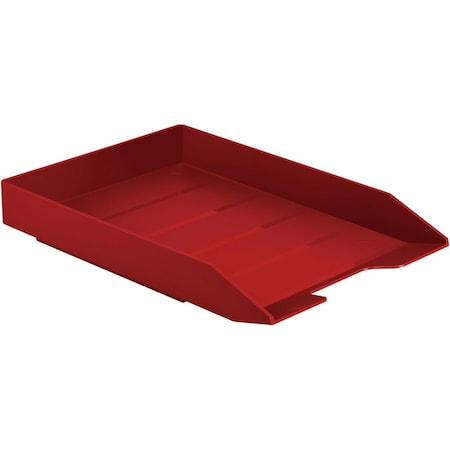 Acrimet Stackable Letter Tray Front Load Letter Size Document Organizer Plastic Solid Red 1 Unit 211.VM