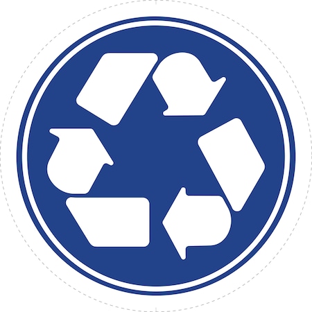 Specialmade Goods And Services LABELLABEL 18 IN RECYCLING ARROWS BLUE L22285