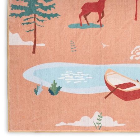 Homeroots 4' X 5' Orange Indoor Outdoor Area Rug 573587