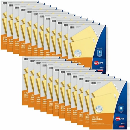 Avery Big Tab Insertable Dividers, 8 Cle, PK24 11115