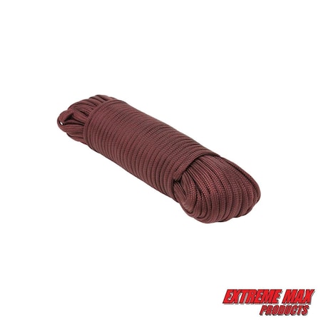 Extreme Max 3008.0565 Brown Type III 550 Paracord Commercial Grade - 5/32" x 100' 3008.0565