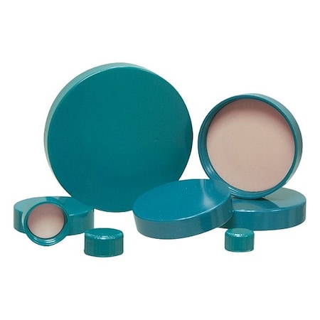 Qorpak Lab Bottle Caps, Green, 15 mm Dia, PK12600 272490