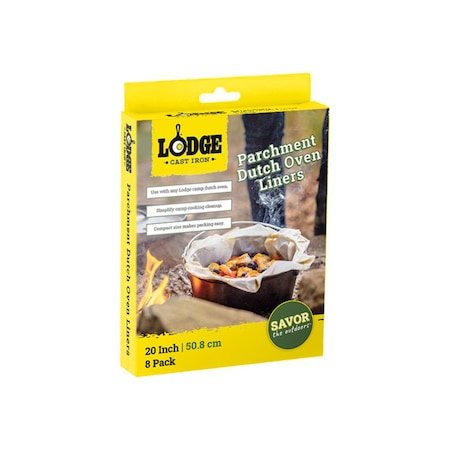 Lodge Set of 8, 20 Inch Parchment Paper Dutch Oven Liners, 6PK A5DOL