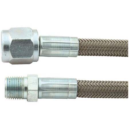Allstar Performance 21 in. No.4 Line 4 AN Straight 0.12 in. NPT ALL46420-21