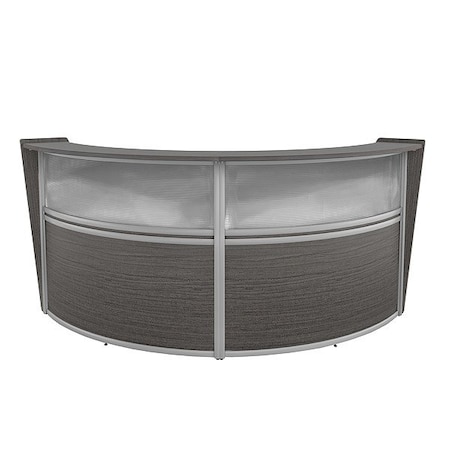 Regency Reception Desk, Steel Frame, 124 1/4 in W 77312GY