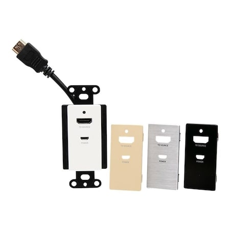 Cb Distributing HDMI Inline Extender Decorative Wall Plate - 4K 60Hz, Multi Color ST3452397